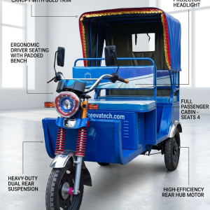 Earn more with Beevatech electric rickshaw. Strong build, low running cost & reliable performance for daily passenger transport.