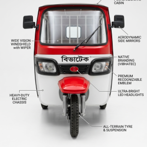 Electric Three Wheeler Red